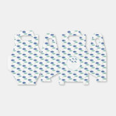 魚が泳ぐ青い赤ちゃんシャワー フェイバーボックス (折り畳みなし)