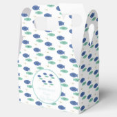 魚が泳ぐ青い赤ちゃんシャワー フェイバーボックス (オープン)