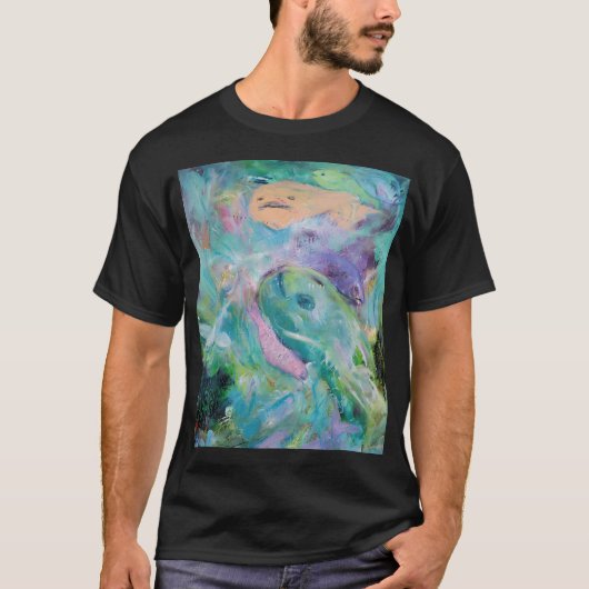 魚が海で戯れる Tシャツ (正面)