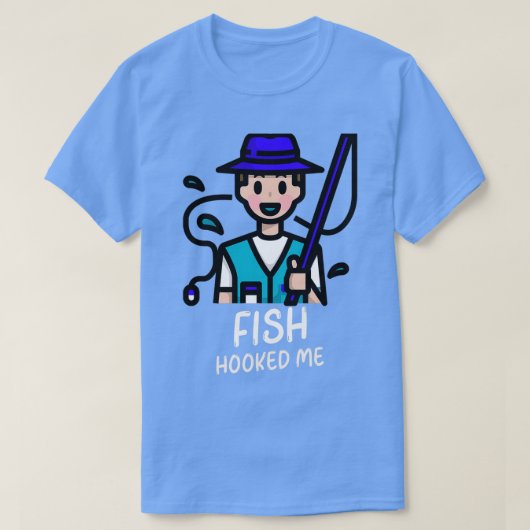 魚が私を引っ掛けた Tシャツ (デザイン正面)