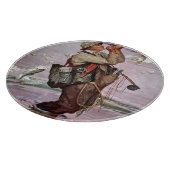 魚が跳んでいる カッティングボード (角)