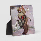 魚が跳んでいる フォトプラーク (正面)