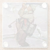 魚が飛び跳ねる ガラスコースター (裏面)