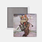 魚が飛び跳ねる マグネット (正面/裏面)