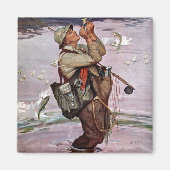 魚が飛び跳ねる マグネット (正面)