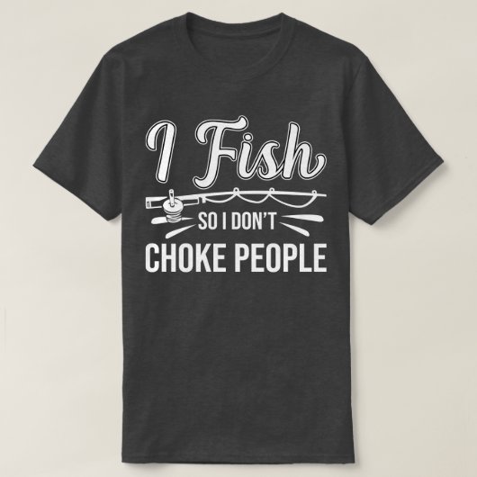 魚だから人を窒息させない魚おもしろい諺 Tシャツ (デザイン正面)