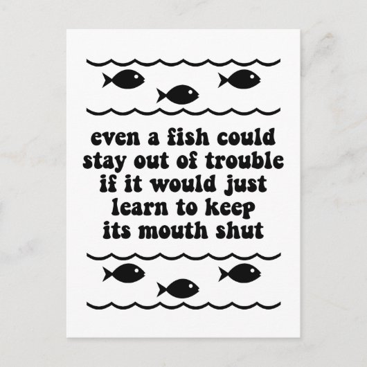 魚でも苦にならない ポストカード (正面)