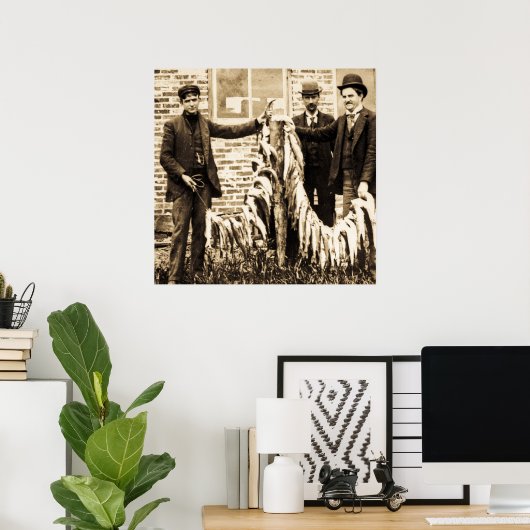 魚で一日の釣り素晴らしを取る刺客 ポスター (ホームオフィス)