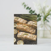 魚とアスパラガス料理オングリル ポストカード (スタンド正面)