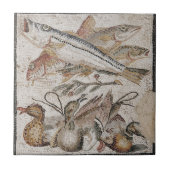 魚とアヒル – ローマのモザイク タイル (正面)