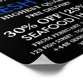 魚とカモメ、魚屋/妻、魚市場 ポスター (角)