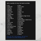 魚とサギ、魚屋/妻、魚市場 チラシ (裏面)