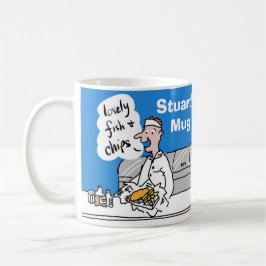 魚とチップをパーソナライズ。 コーヒーマグカップ