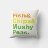 魚とチップスとキノコ豆。 クッション (裏面)