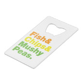 魚とチップスとキノコ豆。 クレジットカード栓抜き (裏面アングル)