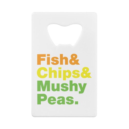 魚とチップスとキノコ豆。 クレジットカード栓抜き (裏面)