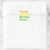 魚とチップスとキノコ豆。 スクエアシール (バッグ)