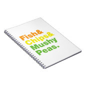 魚とチップスとキノコ豆。 ノートブック (右側)