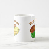 魚とチップスどろどろどろどろどろどろどろどろく英国のパブ食べ物を運賃 コーヒーマグカップ (中央)