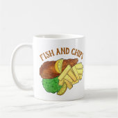 魚とチップスどろどろどろどろどろどろどろどろく英国のパブ食べ物を運賃 コーヒーマグカップ (左)