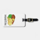 魚とチップスどろどろどろどろどろどろどろどろく英国のパブ食べ物を運賃 ラゲッジタグ (正面横)