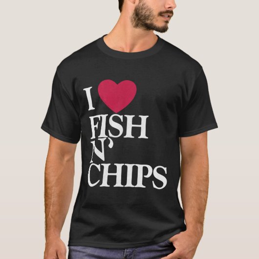 魚とチップスを愛する Tシャツ (正面)