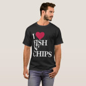 魚とチップスを愛する Tシャツ (正面フル)