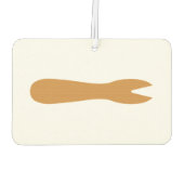 魚とチップスショップ木製フォーク カーエアーフレッシュナー (裏面)