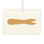 魚とチップスショップ木製フォーク カーエアーフレッシュナー (正面)