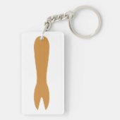 魚とチップスショップ木製フォーク キーホルダー (裏面)