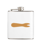 魚とチップスショップ木製フォーク フラスク (正面)