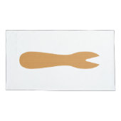 魚とチップスショップ木製フォーク 枕カバー (裏面-左)