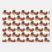 魚とチップズバンガーとマッシュフルイングリッシュ ラッピングペーパーシート (正面3)