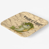 魚とチップ ペーパープレート (傾斜あり)