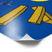 魚とチップ、海辺、欠けた、ビーチハウス フォトプリント            (角)