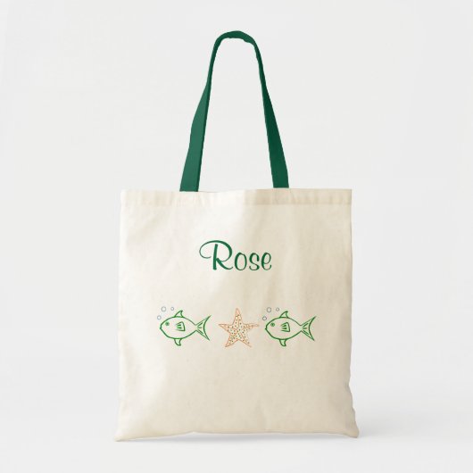 魚とヒトデのカスタムバッグ トートバッグ (正面)