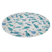 魚とヒトデの模様 カッティングボード (角)