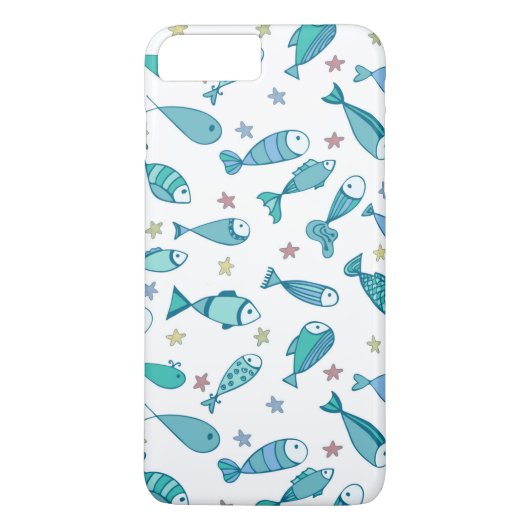 魚とヒトデの模様 Case-Mate iPhoneケース (裏面)