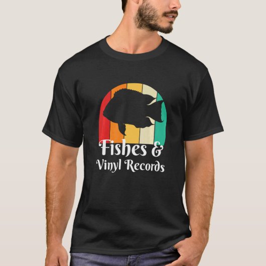 魚とビニールレコード Tシャツ (正面)