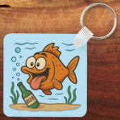 魚とビール キーホルダー (裏面)