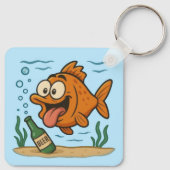 魚とビール キーホルダー (裏面)