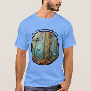魚とロブスターURM付き水中昆布林 Tシャツ