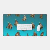 魚と一緒に泳ぐ デスクマット (キーボード&マウス)