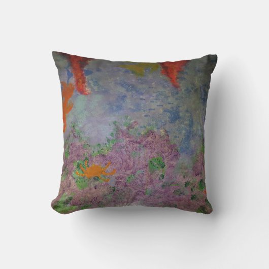 「魚と一緒に眠る」 クッション (正面)