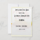 魚と伝統的チップのヴィンテージプリント 招待状 (裏面)