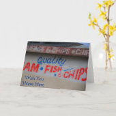 魚と切りくずのサインは君がここにいたらと願う カード (黄色い花)