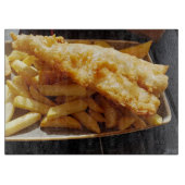 魚と切り屑を切り詰めた板 カッティングボード (正面)