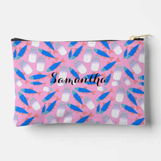 魚と塩 アクセサリーポーチ (裏面)