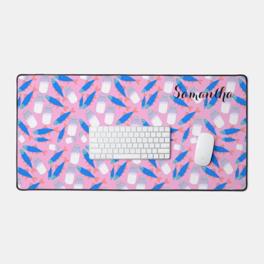 魚と塩 デスクマット (キーボード&マウス)