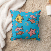 魚と天使の魚の模様 クッション (ブランケット)